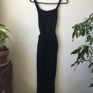 Black Tie Waist Prairie Romper